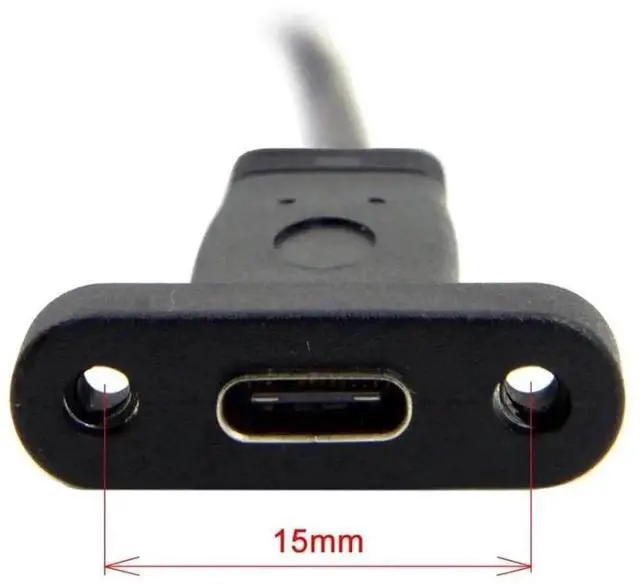 Alt view image 5 of 6 - 17cm USB 2.0 9/10Pin Header Male to USB-C Female Extension Cable with 12cm PCI-E Slot Bracket, PC Chassis Back Panel Port Adapter