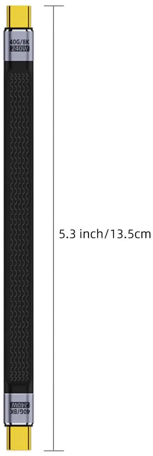 Alt view image 7 of 7 - 5.3 Inch USB4 USB-C to USB-C Short Cable, 240W Fast Charging, 40Gbps Data, 8K Video for Thunderbolt 4/3, Laptops, Tablets & Phones