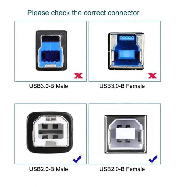 Alt view image 5 of 7 - USB 2.0 Type-A to Type-B Cable with Thumbscrew Panel Mount Connector for Industrial Camera, Robot, Scanner & Drive