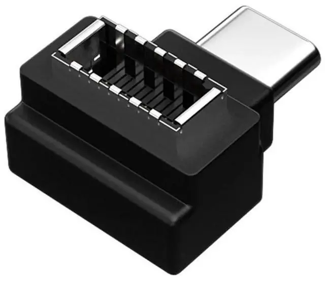 Alt view image 7 of 7 - 3 Pcs Angled USB 3.1 Type-E to USB-A & USB-C Adapter, Front Panel Motherboard Header Extension Cable