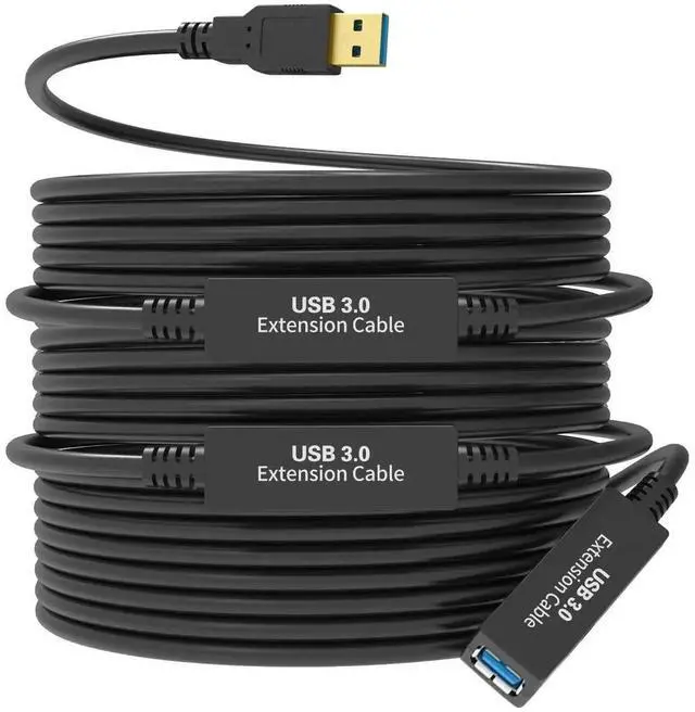 Main image of 75FT Active USB 3.0 Extension Cable, A-Male to A-Female Cord with Signal Amplifier, Compatible with Quest 3, VR, Rift, 360 Kinect, Xbox, Webcam, PS4 & HD Camera