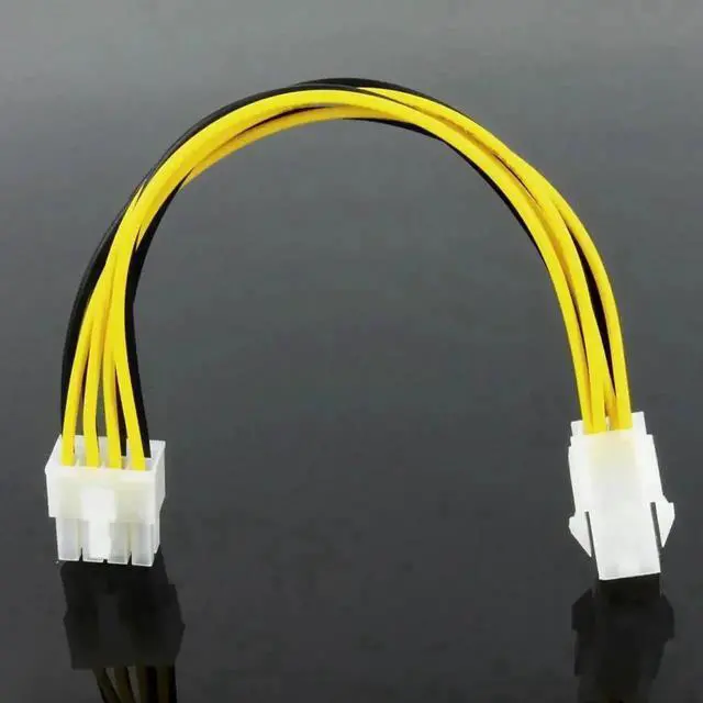 Alt view image 4 of 6 - ATX 4 Pin Female to 8 Pin Male EPS Power Adapter Cable, Motherboard CPU Power Extension Cord