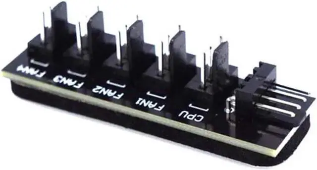 Alt view image 3 of 5 - 1 to 5 Ports 4-Pin PWM Fan Hub Splitter, Molex Powered Fan Regulator with 40CM Cable