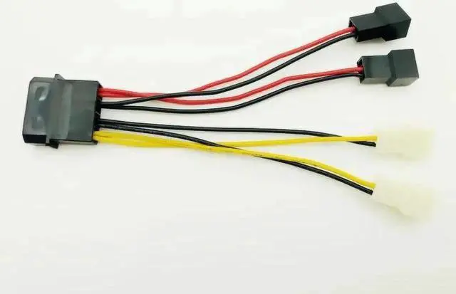Alt view image 4 of 6 - 5PCS 4Pin Molex to 4x3Pin Fan Power Adapter Cable, Dual 12V/5V Output for PC Case & CPU Fans