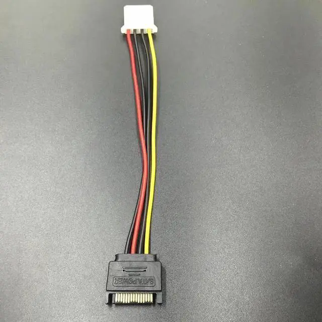 Alt view image 4 of 4 - 20CM SATA 15Pin Male to Molex IDE 4Pin Female Power Cable, SATA to 4Pin Power Adapter for Mining Rigs