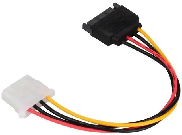 Alt view image 2 of 5 - 3 Pack 7 Inch SATA 15Pin Male to LP4 Molex 4Pin Female Power Adapter Cable