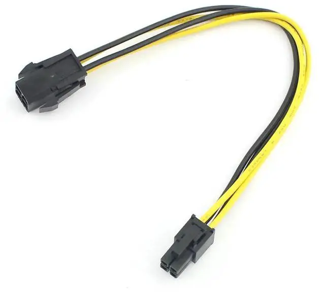 Main image of 2 Pack 20cm/8 Inch 4Pin ATX CPU Power Extension Cable, Male to Female, UL 18AWG