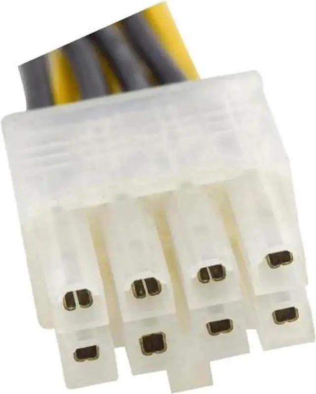 Alt view image 3 of 4 - 6 Inches P4 4 Pin to EPS 8 Pin CPU Power Converter Cable