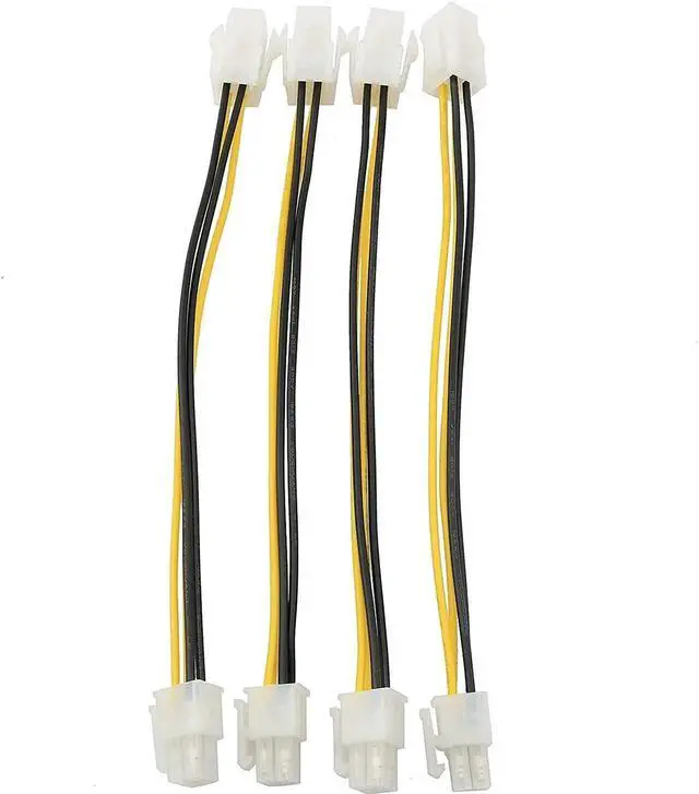 Main image of 4PCS 8 Inch 4-Pin ATX Male to Female CPU Power Extension Cable