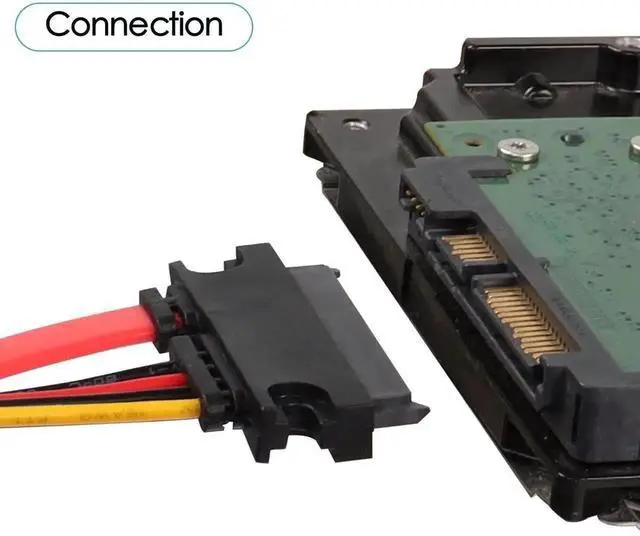 Alt view image 3 of 7 - 2-Pack 50cm 22Pin SATA (7+15) Male to Female Data & Power Extension Cable