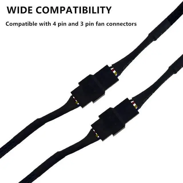 Alt view image 5 of 6 - 10 PCS 10 Inch 4 Pin PWM Fan Extension Cable for PC ATX Case