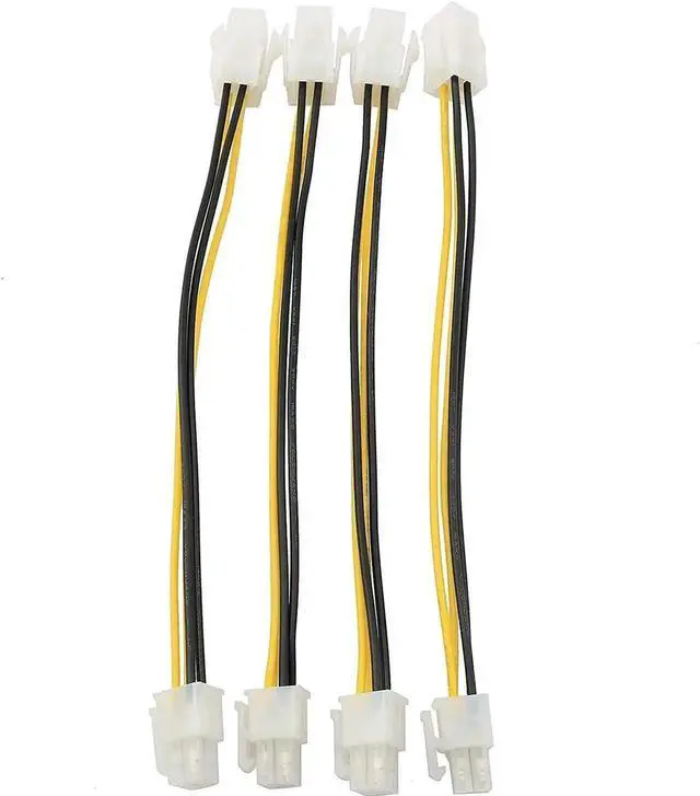 Main image of 4PCS 8 Inch 4-Pin ATX Male to Female 12V CPU Power Extension Cable
