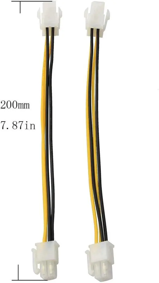 Alt view image 4 of 4 - 4PCS 8 Inch 4-Pin ATX Male to Female 12V CPU Power Extension Cable