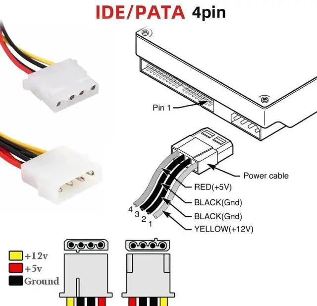 Alt view image 3 of 5 - 15cm Dual 4Pin to PCIe 8P (6+2Pin) Power Adapter Cable for GPU