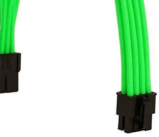 Alt view image 5 of 7 - Green Braided PSU Extension Cable Kit, 18AWG EPS 8Pin + PCIe 8Pin with Cable Combs