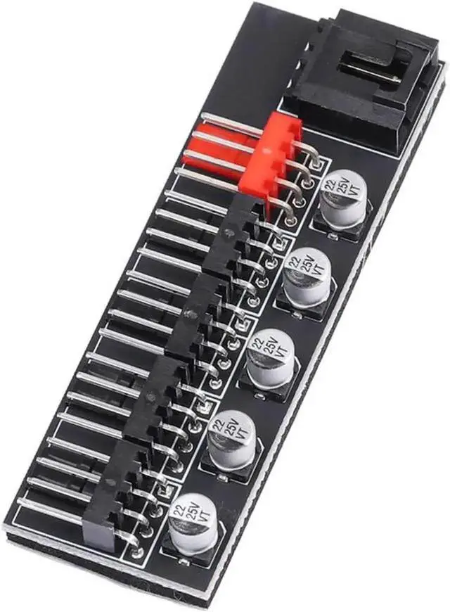 Alt view image 4 of 7 - 5 Ports 4Pin PWM Fan Splitter Hub, Motherboard 4Pin to 5-Way Fan Cable for 12V PC Fans
