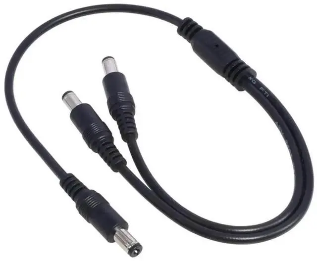 Alt view image 3 of 3 - 5.5x2.1mm DC 1 Male to 2 Male Power Splitter Cable for CCTV & LED Strip Light