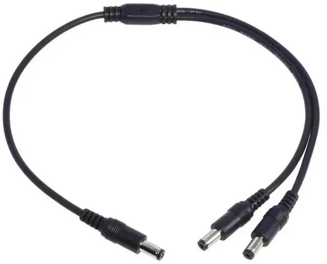 Alt view image 2 of 3 - 5.5x2.1mm DC 1 Male to 2 Male Power Splitter Cable for CCTV & LED Strip Light