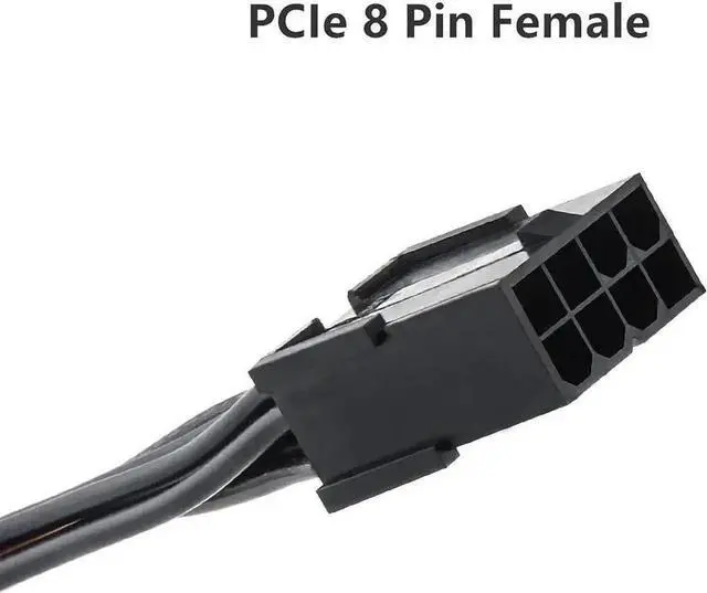 Alt view image 2 of 5 - 8 Inch PCIe 8Pin to 2 x 8Pin (6+2) Power Splitter Cable for GPU & Mining Rigs