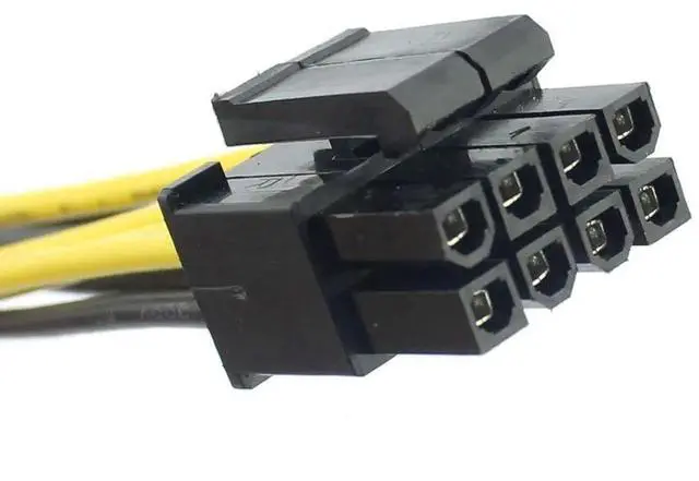 Alt view image 3 of 6 - 2 Pack 8 Inch 4Pin to 8Pin CPU Power Conversion Cable, 20cm P4 to P8 Extension Cord