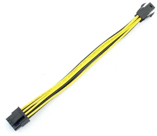 Alt view image 6 of 6 - 2 Pack 8 Inch 4Pin to 8Pin CPU Power Conversion Cable, 20cm P4 to P8 Extension Cord