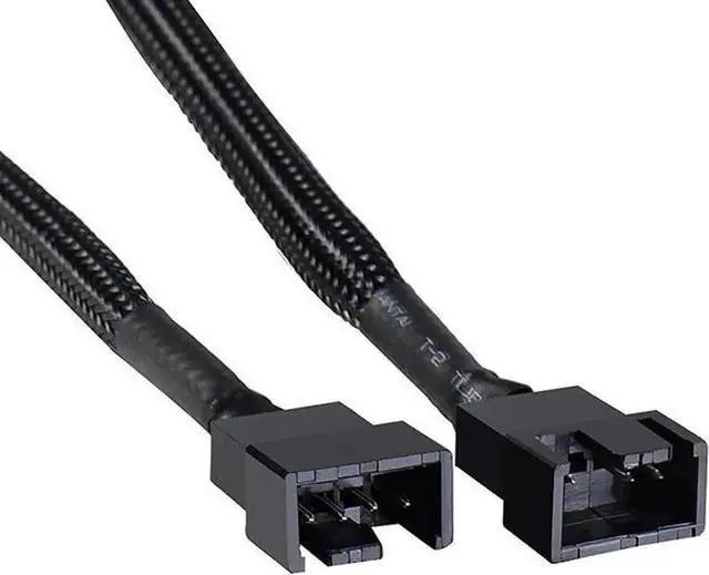Alt view image 3 of 4 - 10 Inch Black Sleeved 4 Pin PWM 1 to 2 Y Splitter Cable for PC Cooling Fans