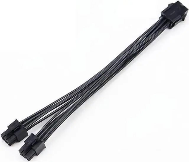 Alt view image 5 of 5 - 8 Inch PCIe 6Pin to Dual 6Pin Power Splitter Cable, Ribbon Cable for GPU & Mining