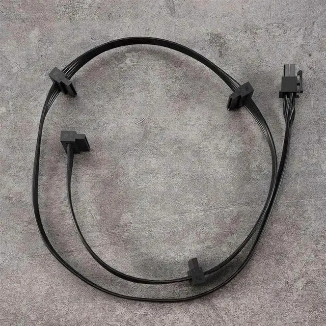 Alt view image 3 of 4 - PCIe 6Pin Male to 4 SATA Power Cable Compatible with Seasonic Focus+ MK3 FX P Series 850PX 750PX 650PX 550PX Modular PSU
