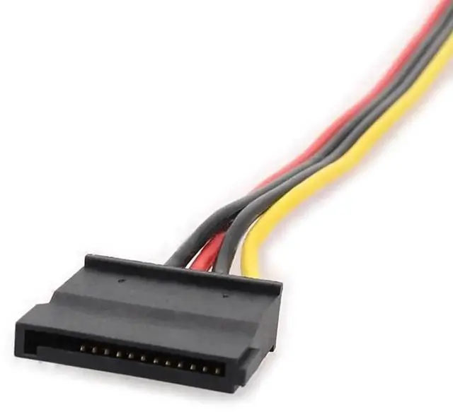 Alt view image 4 of 6 - FDD Small 4Pin Male to 15Pin SATA Female Power Cable, 18AWG Floppy Drive Power Adapter Cord