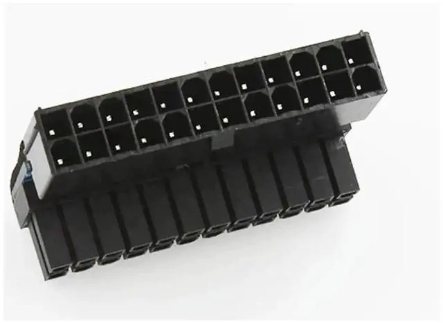 Alt view image 3 of 3 - 90 Degree ATX 24Pin to 24Pin Motherboard Power Adapter Connector, Mainboard 24-Pin Angled Power Plug for Modular PSU Cable, Compatible with All ATX Standard Power Supplies & Motherboards