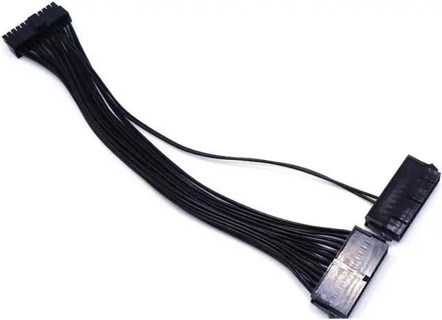 Alt view image 2 of 6 - 30cm ATX 24Pin Male to Female Dual PSU Synchronizer Extension Cable, Dual Power Supply Sync Adapter Cord for Mining Rig Multi PSU Connection