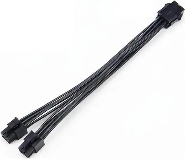 Alt view image 4 of 5 - 8 Inches PCIe Molex 6Pin to Dual PCIe 6Pin Splitter Ribbon Cable, GPU Power Extension Cord for Mining Rig Graphics Card