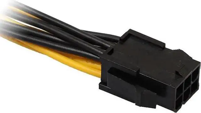 Alt view image 2 of 5 - 8 Inches PCIe Power Splitter Cable, PSU Single 6Pin to Dual 8Pin (6+2) GPU Power Adapter Cord for Graphics Card Mining Rig
