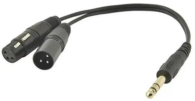 Alt view image 2 of 3 - 1/4 Inch 6.35mm TRS to XLR Male/Female Audio Cable, Double Shielded Mic & Speaker Connection Cord