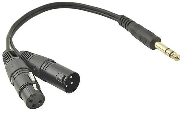 Alt view image 3 of 3 - 1/4 Inch 6.35mm TRS to XLR Male/Female Audio Cable, Double Shielded Mic & Speaker Connection Cord