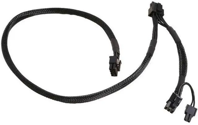 Alt view image 5 of 6 - Sleeved PSU 8Pin to Dual PCIe 8Pin GPU Power Cable Compatible with Gigabyte GP-B700H GP-G750H Modular PSU, 60cm+20cm Branch Length