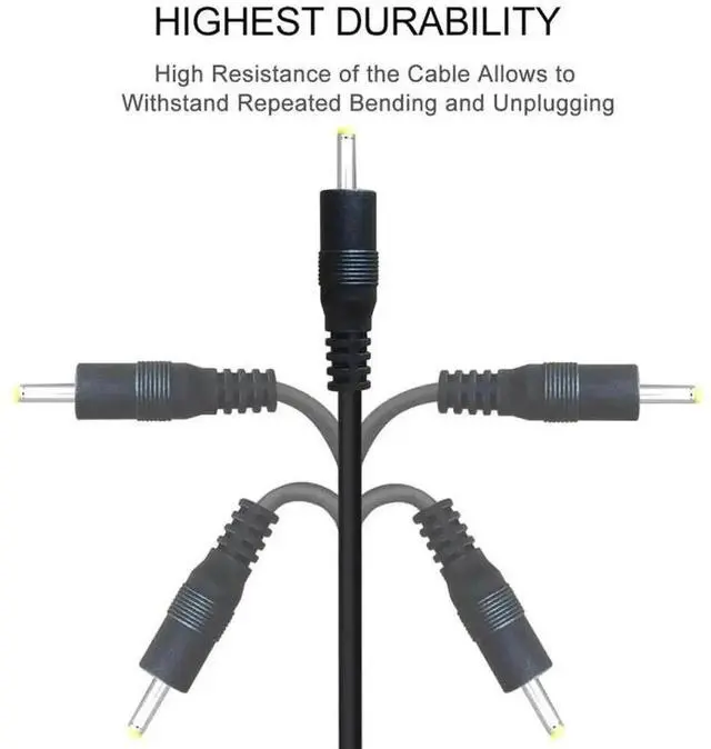 Alt view image 5 of 5 - 1.2m Black USB Male to DC 2.5×0.7mm Barrel Jack Power Supply Cable
