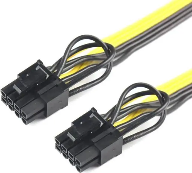 Alt view image 6 of 6 - 6 Inches PCIe 6 Pin to Dual 8Pin GPU Power Splitter Cable, Mining Graphics Card PCI Express Power Adapter Cord