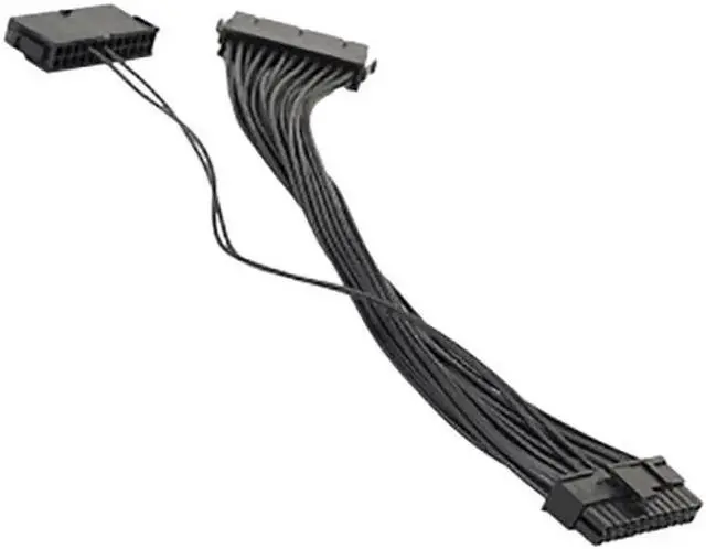 Alt view image 2 of 4 - 30cm ATX 24Pin Male to Female Dual PSU Synchronization Extension Cable, Multi Power Supply Synchronous Starter Cord for Mining Rig
