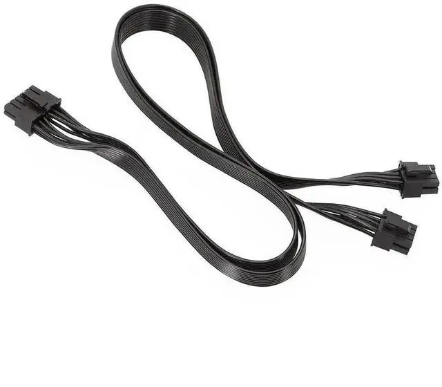 Alt view image 3 of 4 - 60cm Modular PSU 12Pin to Dual PCIe 8Pin (6+2 Detachable) GPU Power Cable Compatible with Seasonic P-860, P-1000, X-1050 Power Supplies
