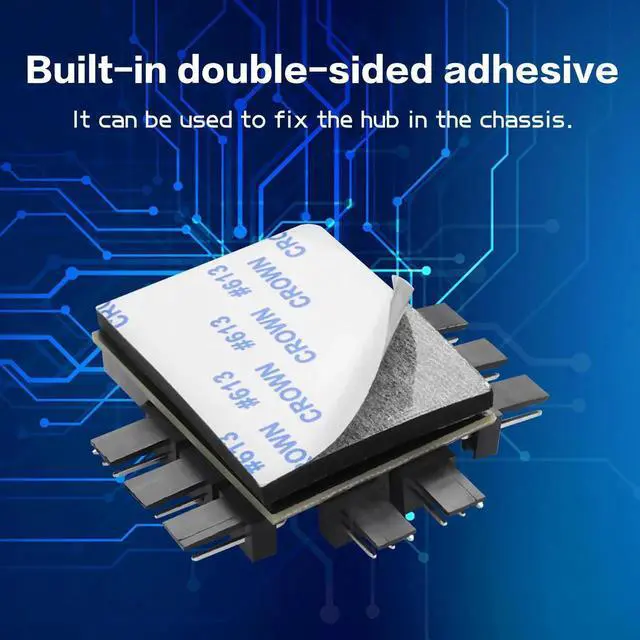 Alt view image 7 of 7 - 12V 1-to-8 3-Pin PC Cooling Fan Hub with SATA Power Input, Multi-Way Chassis Fan Splitter Controller for Desktop Motherboard