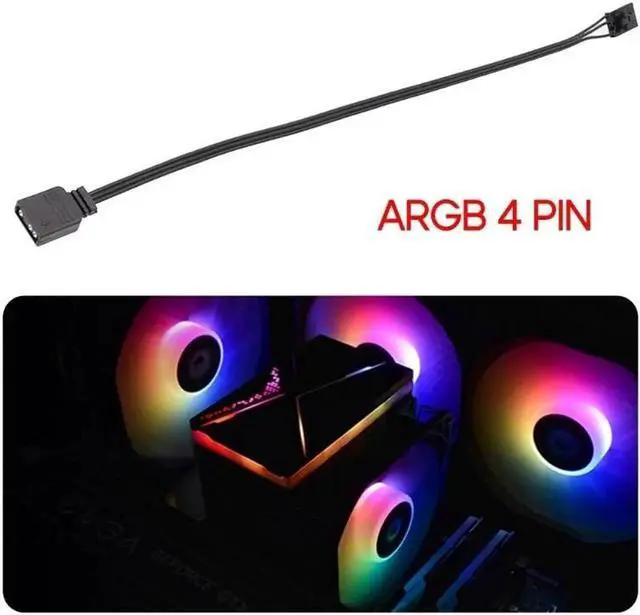 Alt view image 5 of 6 - 25cm Corsair Proprietary RGB to Universal 4-Pin 5V ARGB Adapter Extension Cable
