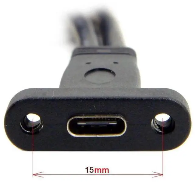 Alt view image 4 of 7 - 0.4M USB 3.0 19/20Pin Male Header to USB-C Female Extension Cable with 12cm PCI-E Slot Bracket, Chassis Rear Panel Expansion Adapter