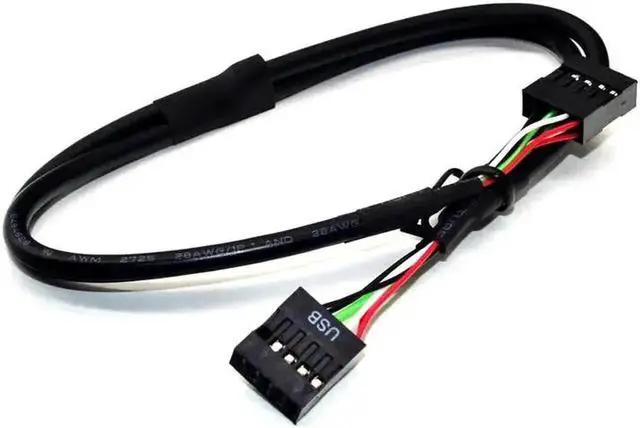 Alt view image 2 of 2 - 11.81 Inch USB 2.0 9Pin Female to Female Internal Motherboard Header Extension Cable