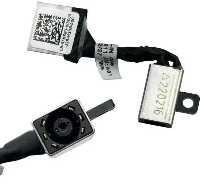 Alt view image 2 of 3 - Laptop DC Charging Port Harness Cable Replacement for Dell Latitude 3400 3500 Inspiron 5584 5583 P86F P85F, P/N 0TM5N3 450.0FV06.0011