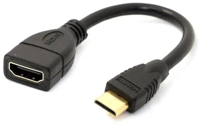 Alt view image 4 of 7 - Mini HDMI Male to HDMI Female Adapter Cable, 4K@60Hz Support for Camera, Monitor, HDTV