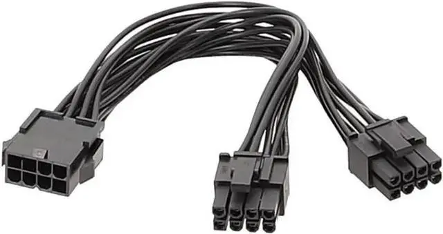 Alt view image 2 of 5 - 20cm PSU Modular Splitter Cable, Single 8Pin to Dual PCIe 8Pin GPU Power Extension Cord for Graphics Cards