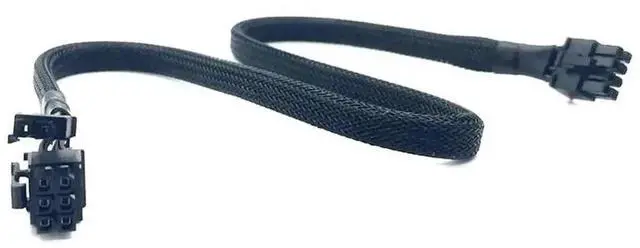 Alt view image 5 of 6 - 60cm 18AWG Sleeved PCIe 8Pin (6+2) GPU Modular Power Cable Compatible with Corsair RMi Series RM650i/RM750i/RM850i/RM1000i Modular PSU