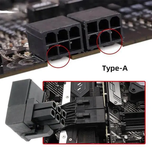 Alt view image 2 of 7 - 2 Pack 90 Degree Up/Down ATX 6Pin Male to Female GPU Power Angle Adapter Connector