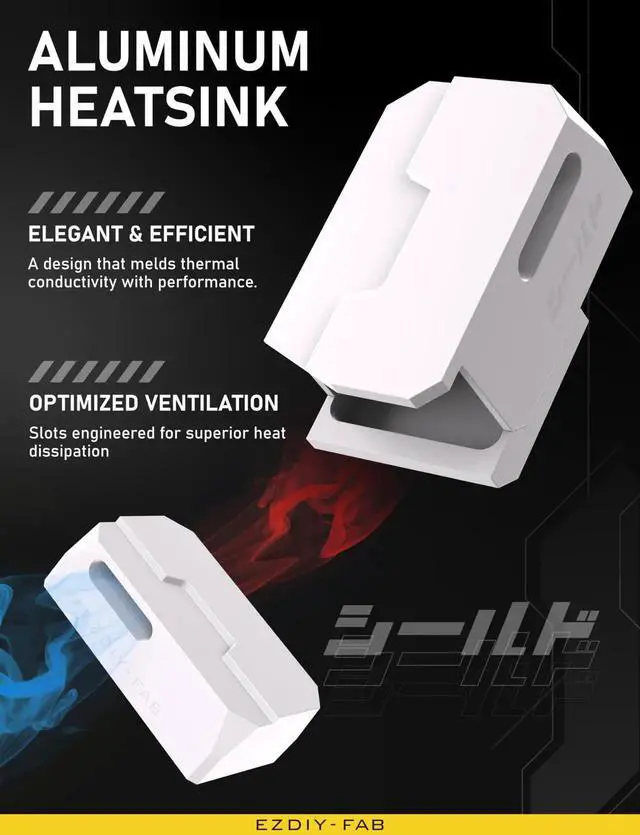 Alt view image 6 of 6 - 1 Pack White Shield Series Aluminum 180° U-Turn 8-Pin PCIe GPU Angled Power Adapter for Standard Graphics Cards